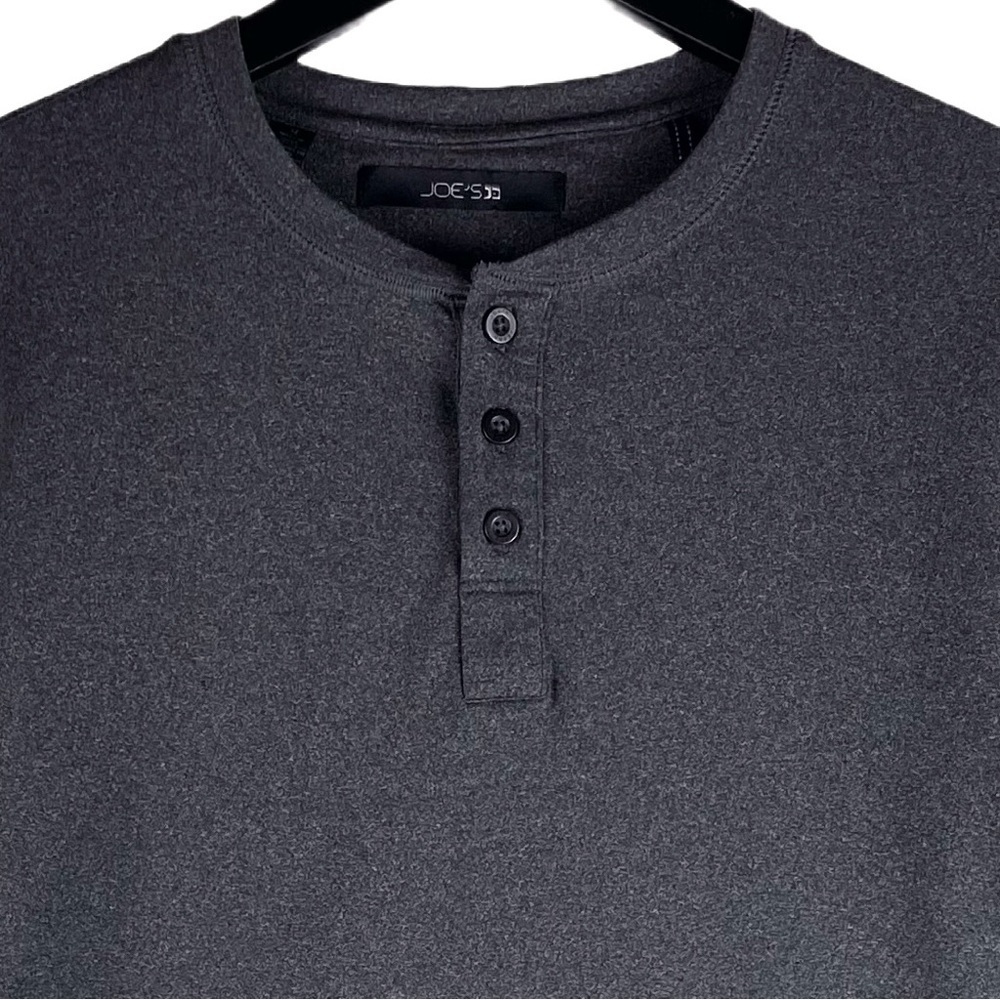 Joe’s Jeans Long Sleeve Henley T-Shirt , Dark Grey, Men’s Size Medium - Picture 3 of 6